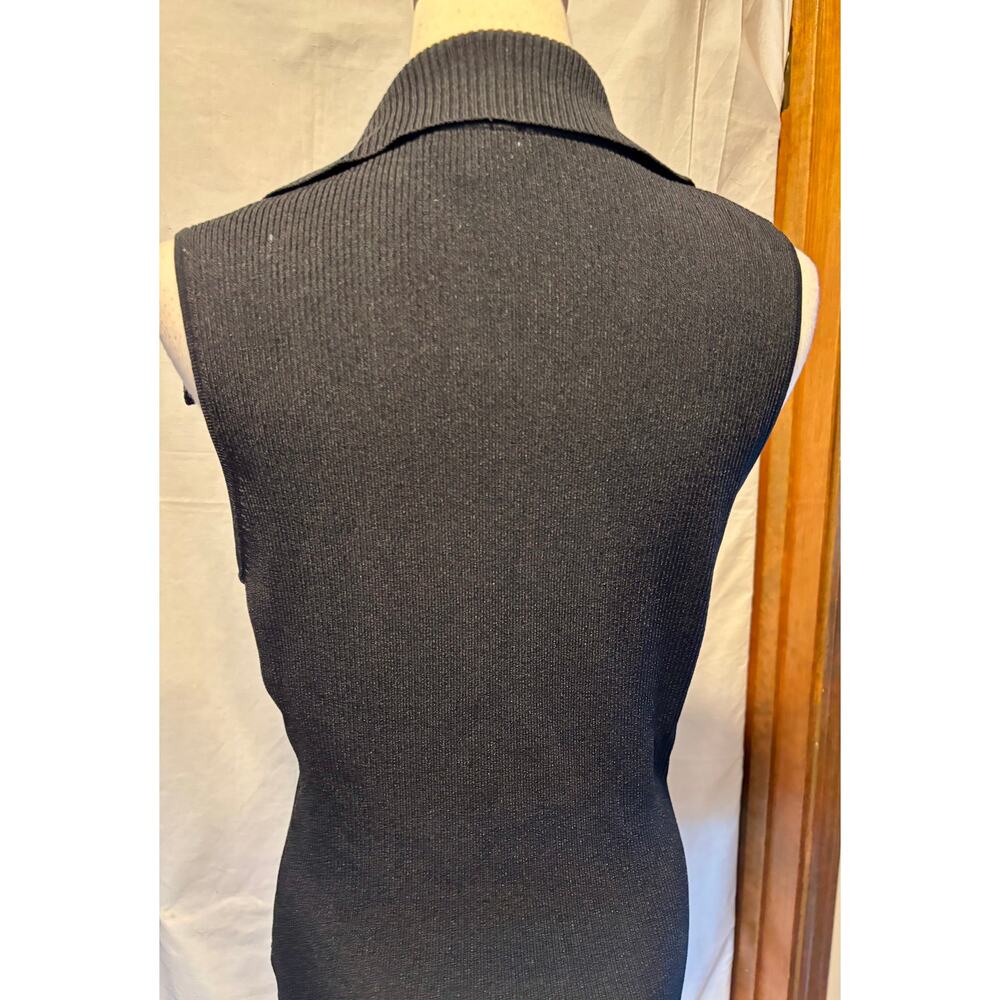 Cache Black 2 Way Diagonal Rhinestone Zipper Rib … - image 5